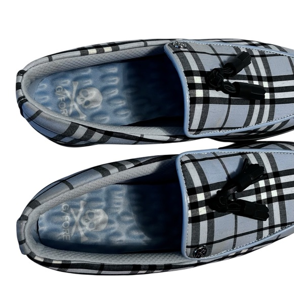 G/FORE Tassel Cruiser Gallivanter Golf Loafers Sky Plaid Women’s 8 EU 39 - Picture 7 of 9